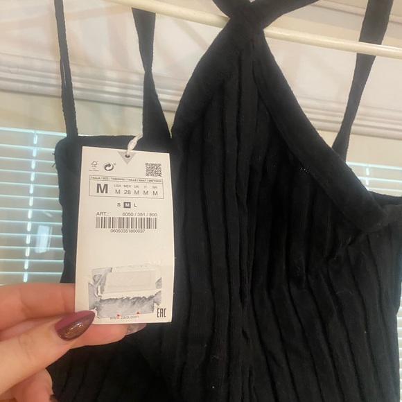 Zara black halter knit top - Picture 2 of 6